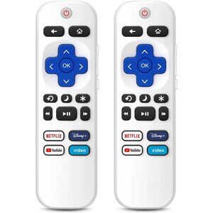 (Pack of 2) Remote Control Only for TCL Onn Hisense Sharp Philips Westinghouse I